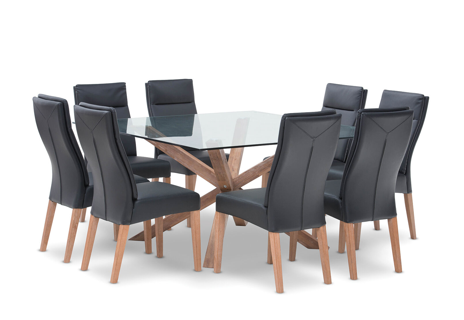 PROMENADE - 9 Piece Dining Suite with Asheville Dining Chairs PROMENADE