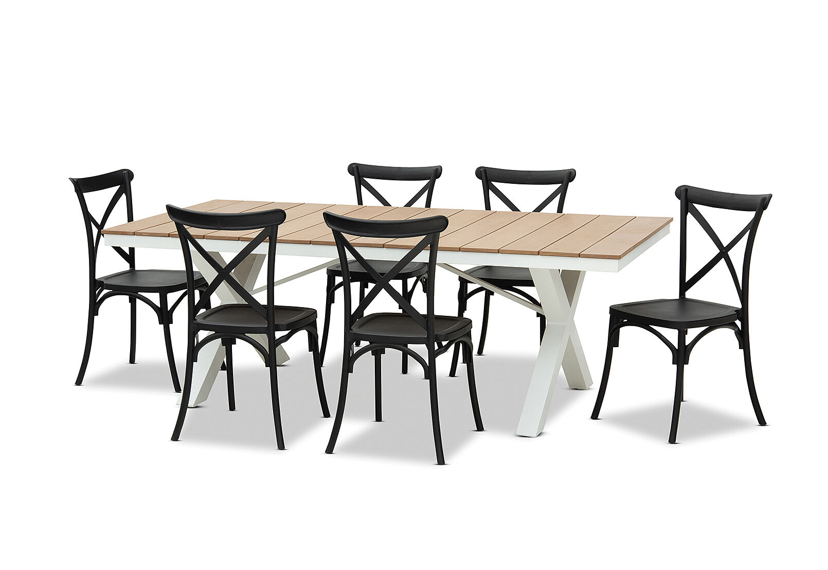 ELWOOD - 7 Piece Outdoor Dining Setting with Skylar MK2 Chairs ELWOOD