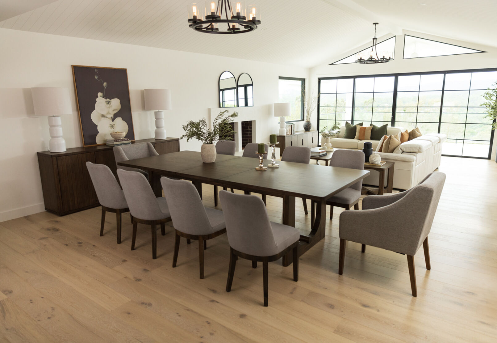 NICCOLO - 11 Piece Extension Dining Suite with 2 Volante and 8 Santino Dining chairs. NICCOLO