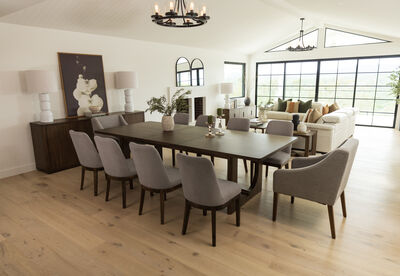 NICCOLO - 11 Piece Extension Dining Suite with 2 Volante and 8 Santino Dining chairs.