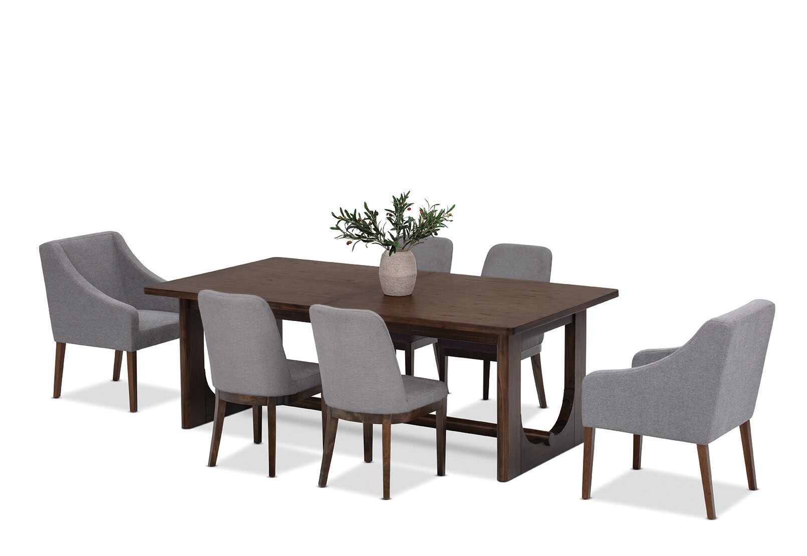 NICCOLO - 7 Piece Extension Dining Suite with 2 Volante and 4 Santino Dining Chairs. NICCOLO