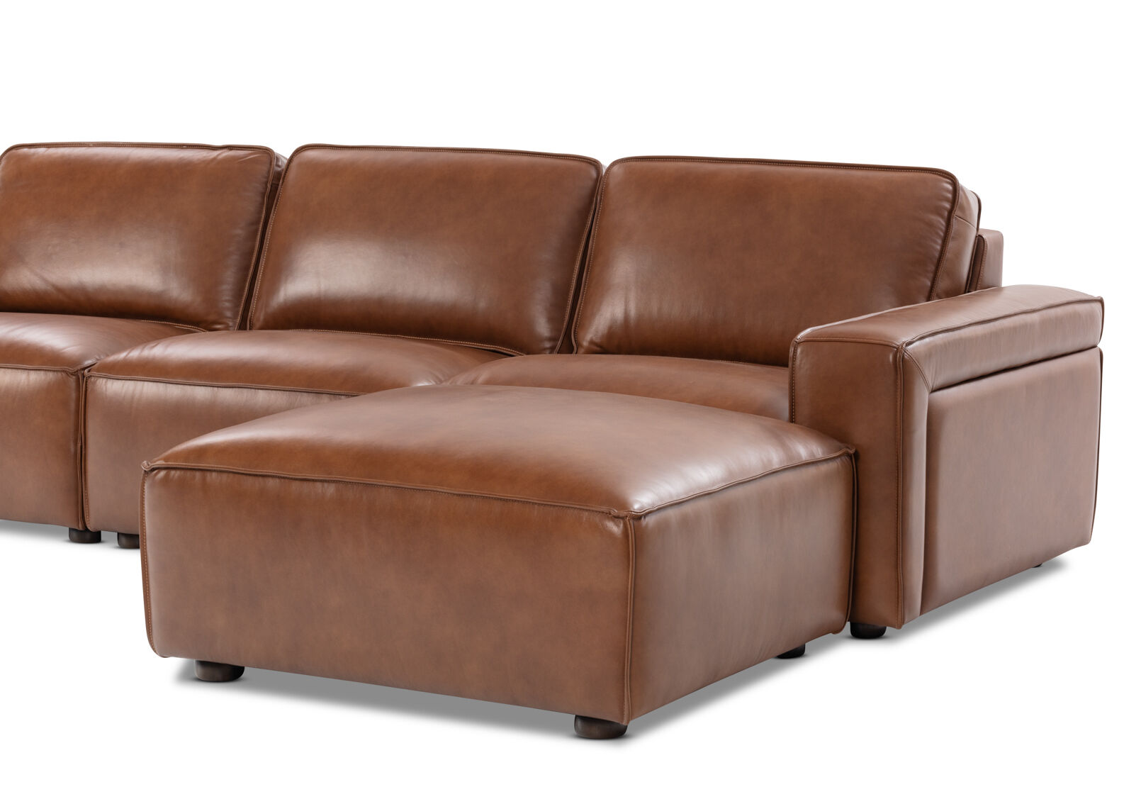 BARTELLE LEATHER - 3.5 Seater Sofa with Ottoman BARTELLE LEATHER