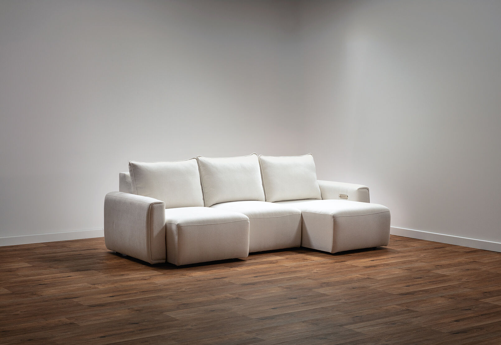 MIKAELA - 3 Seater with Sliding Electric Chaise MIKAELA