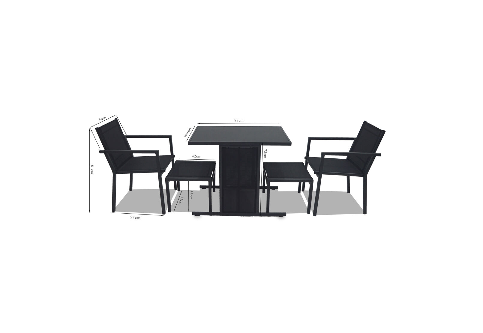 NERINA - 5 Piece Outdoor Dining Setting NERINA