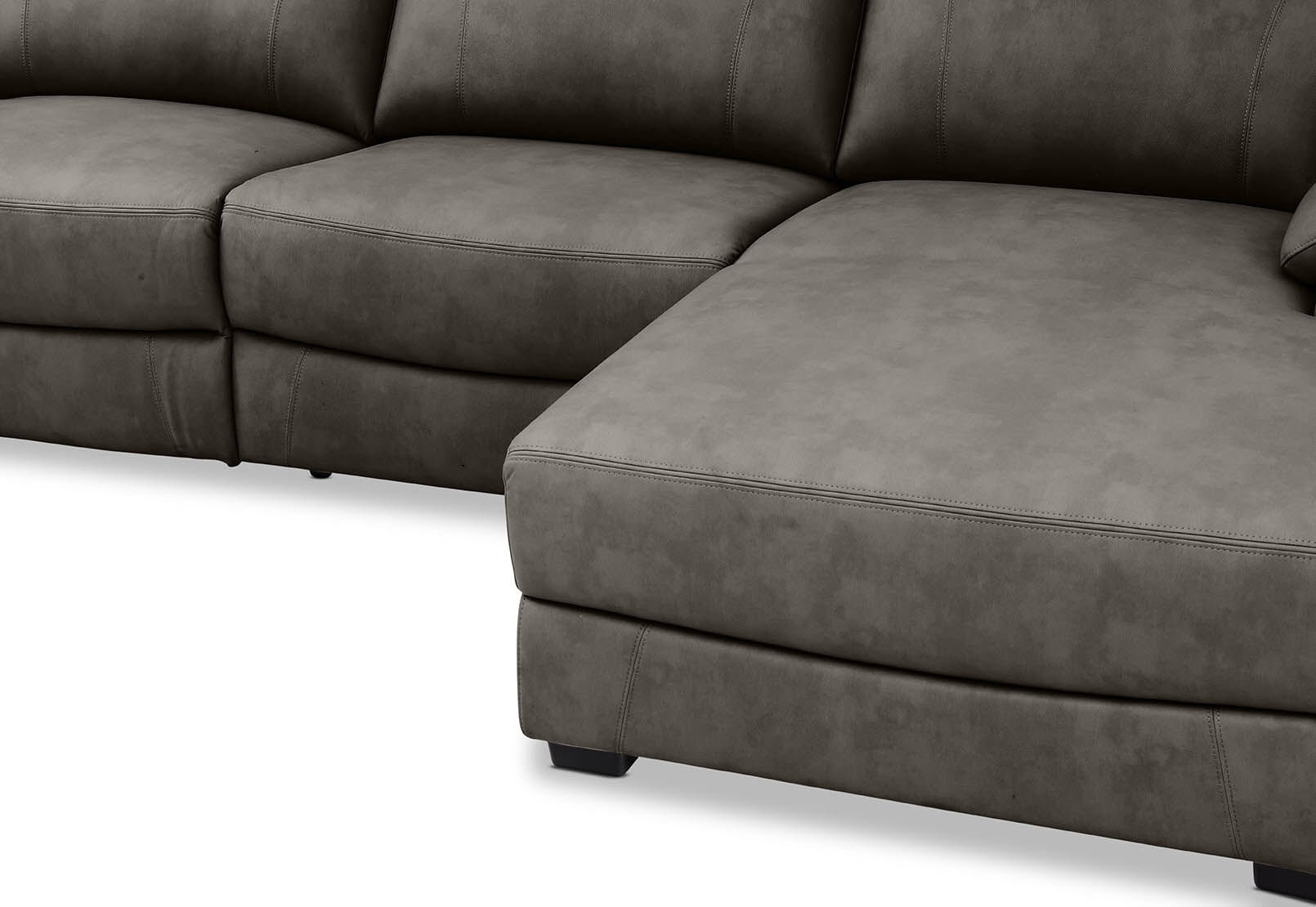 LYNCOLN - Fabric 3.5 Seat Right Hand Facing Chaise with Drop Down Table LYNCOLN
