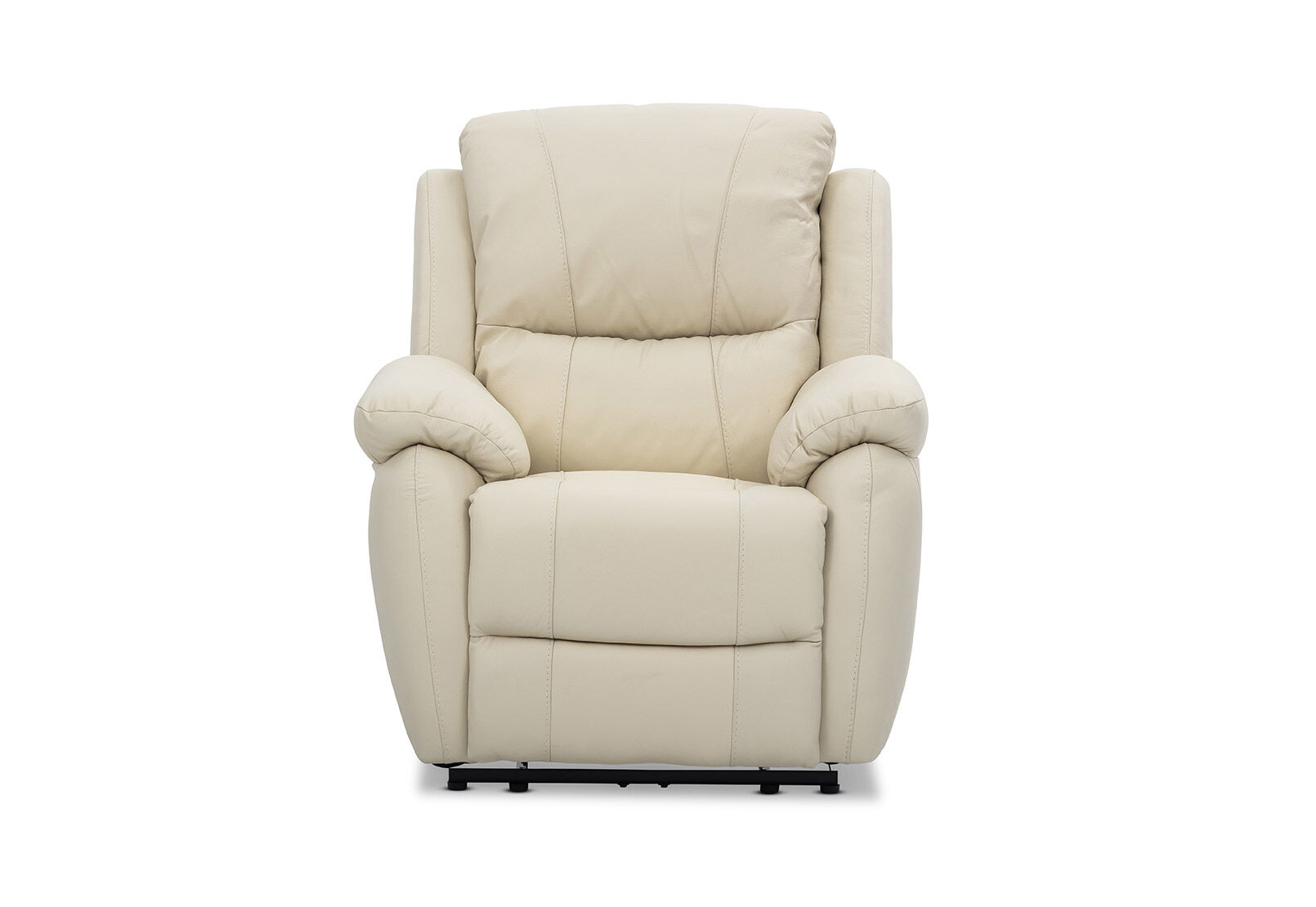 WHITE REGGIE Leather Electric Recliner