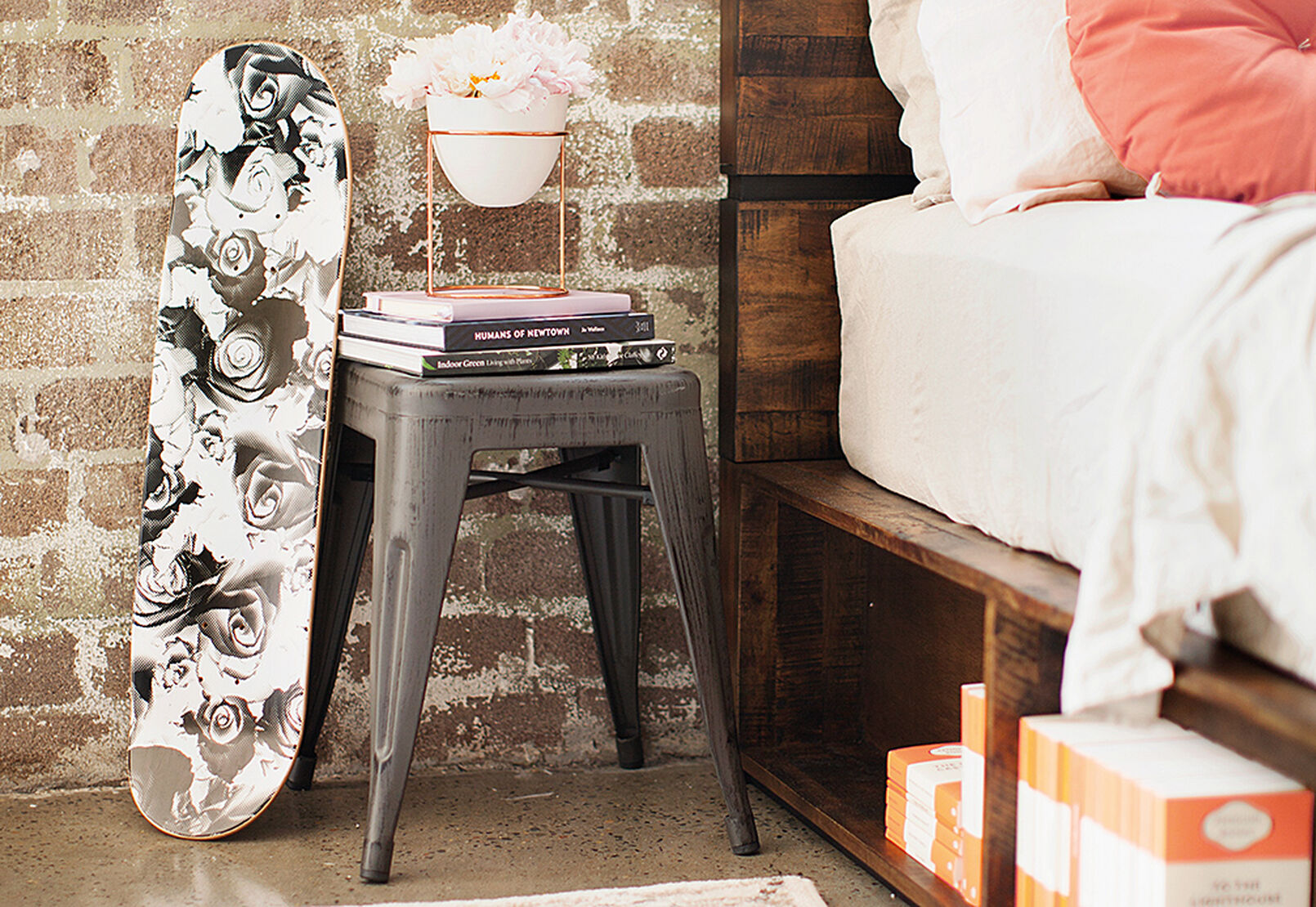 ROCKET - 46cm Stool in Antique Gunmetal ROCKET