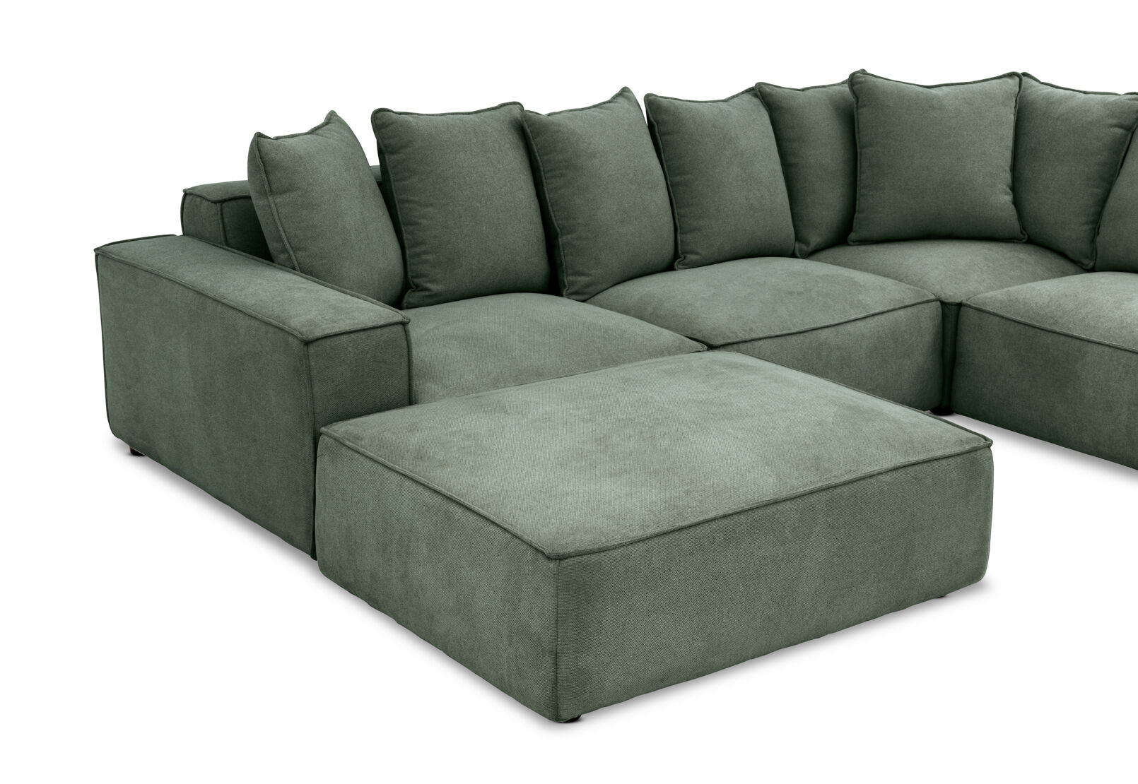 TILLEY FABRIC - Corner Lounge with Ottoman ( Fabric) TILLEY FABRIC