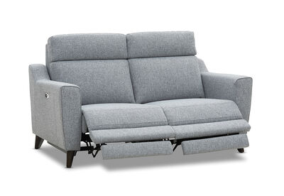 DELUCA - Fabric 2.5 Seater with Inbuilt Electric Recliners
