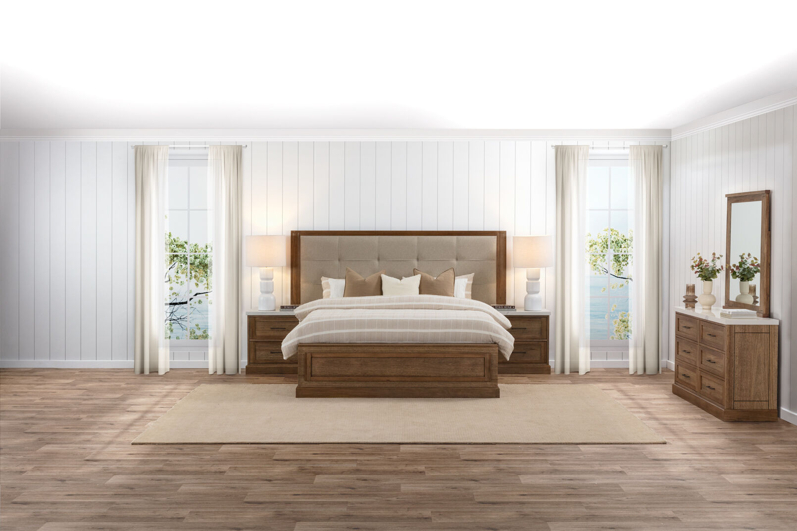 MATTEO - 4 Piece King Bed Dresser Suite MATTEO