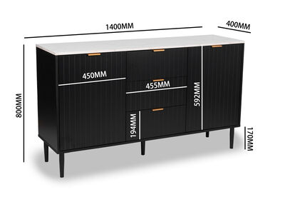 SHAW - 2 Door 3 Drawer Buffet