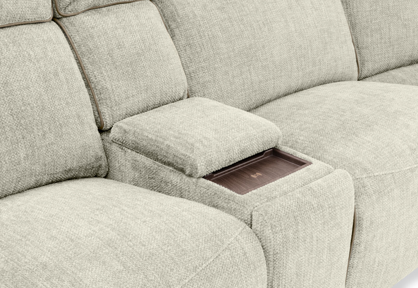 SEYMOUR FABRIC - 5 Seater Corner Lounge with LHF Console SEYMOUR FABRIC