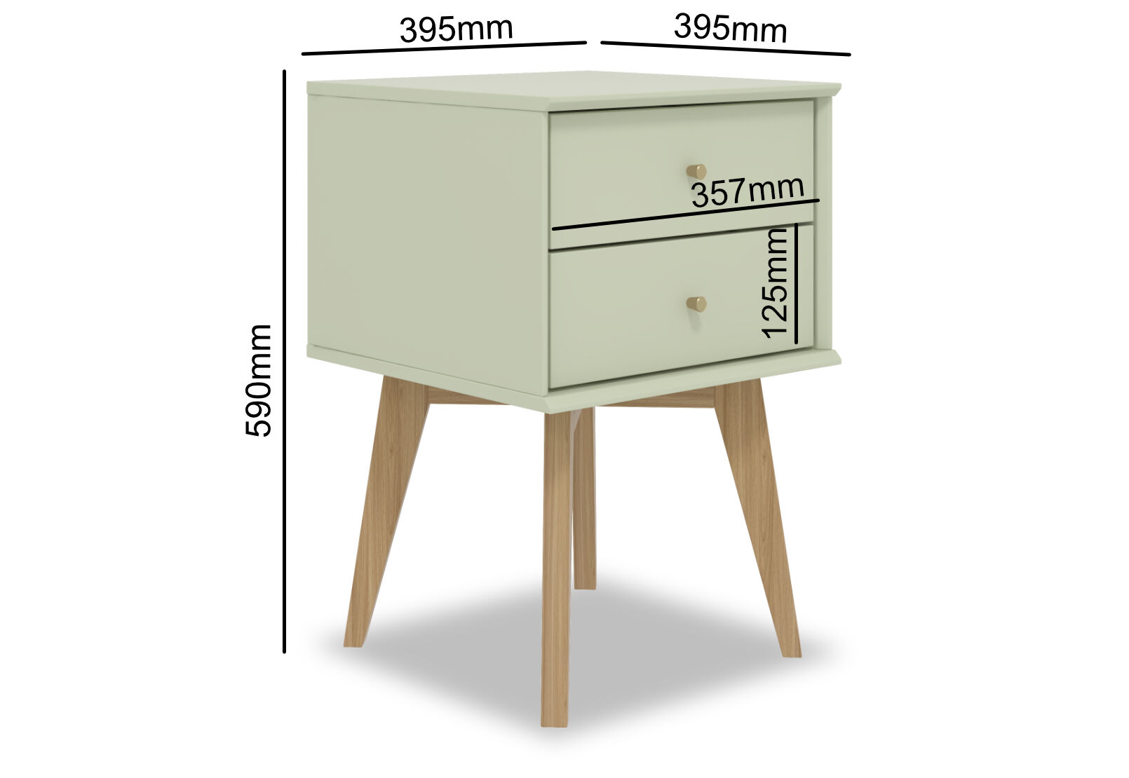 FIELDS - 2 Drawer Bedside Table FIELDS