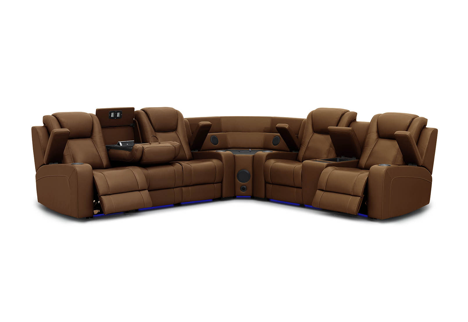 SENTINAL MK2 LEATHER - 5 Piece Corner with RHF Console SENTINAL MK2 LEATHER