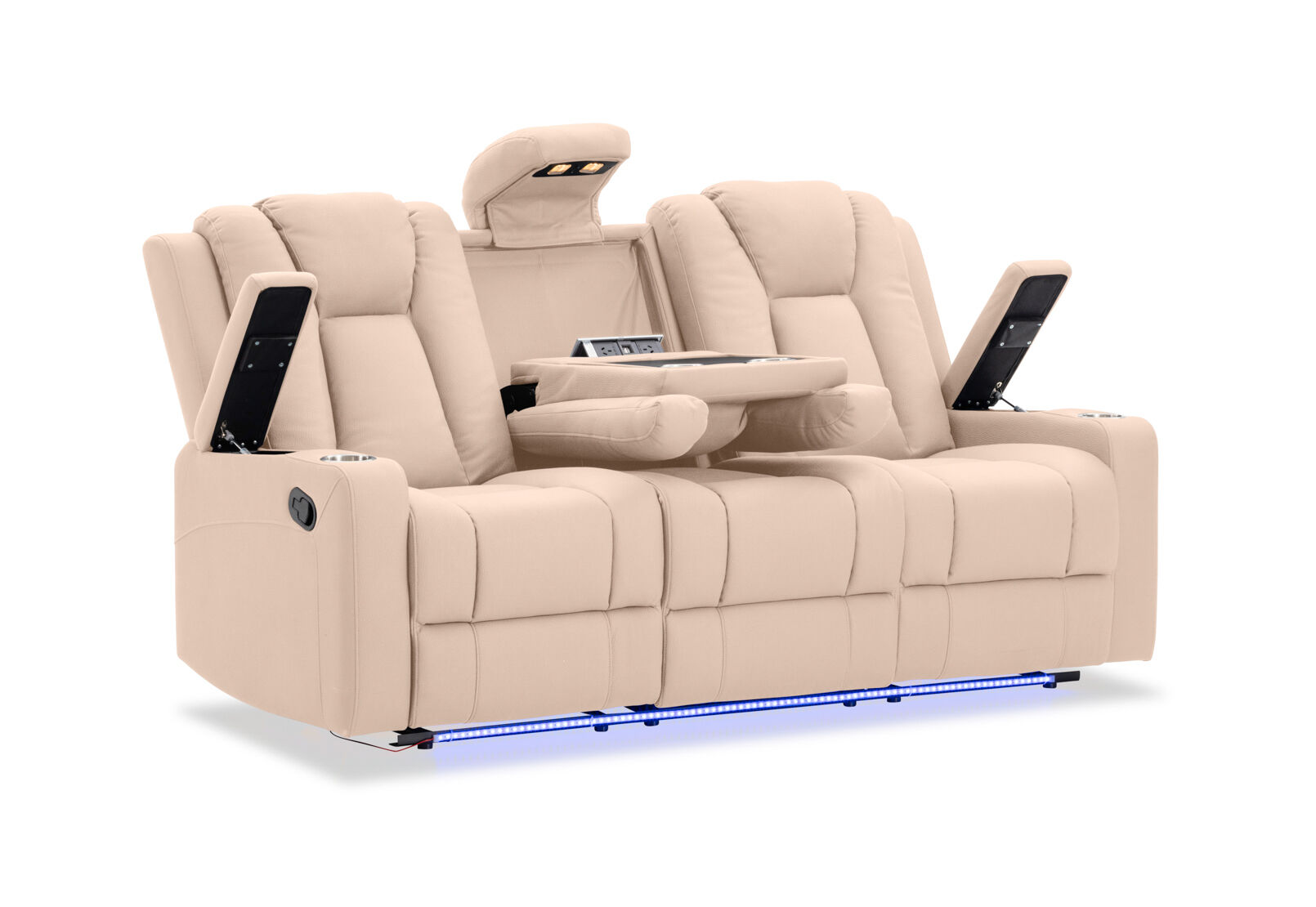 TRAVIS FABRIC - 3 Seater with Recliners TRAVIS FABRIC