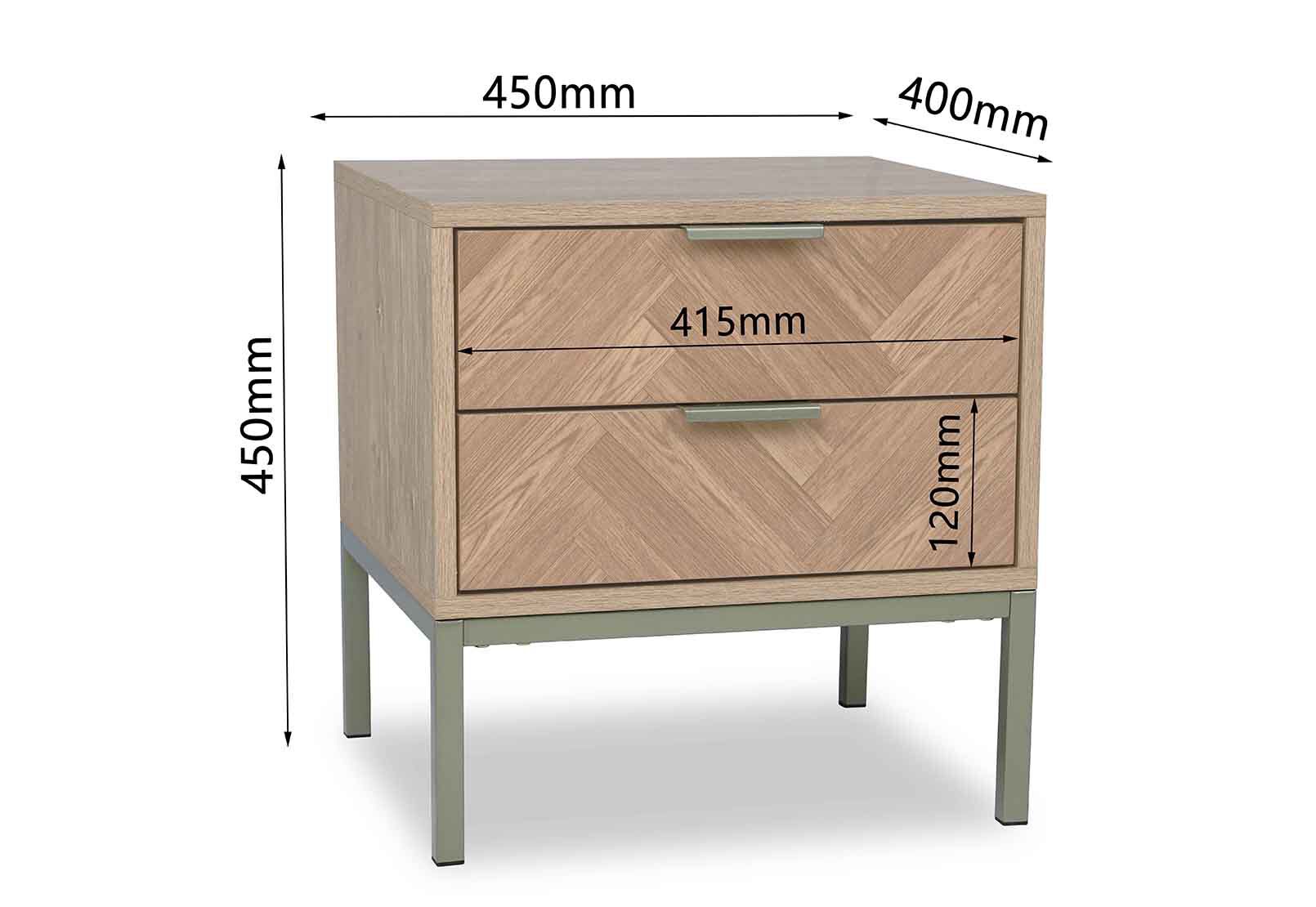 BELL - 2 Drawer Bedside BELL