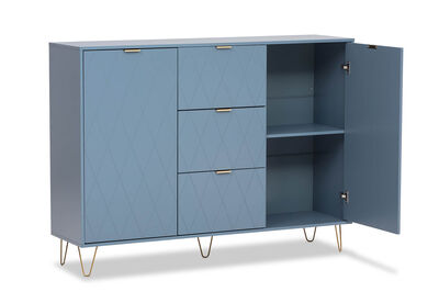 DORSEY - Blue Slate 3 Drawer 2 Door Buffet