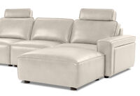 BARTELLE LEATHER - 3.5 Seater Sofa with Ottoman. BARTELLE LEATHER