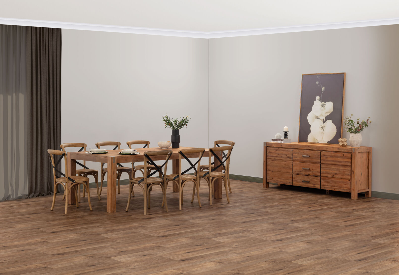 SILVERWOOD - 9 Piece Suite with Avantee Chairs SILVERWOOD