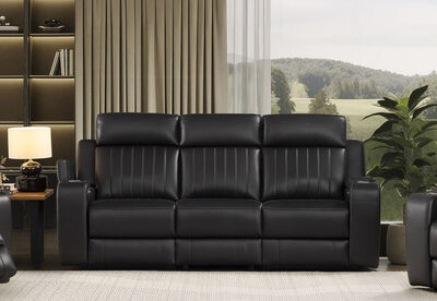 THANE LEATHER - 3 Seater Sofa with 2 Inbuilt Electric Recliners