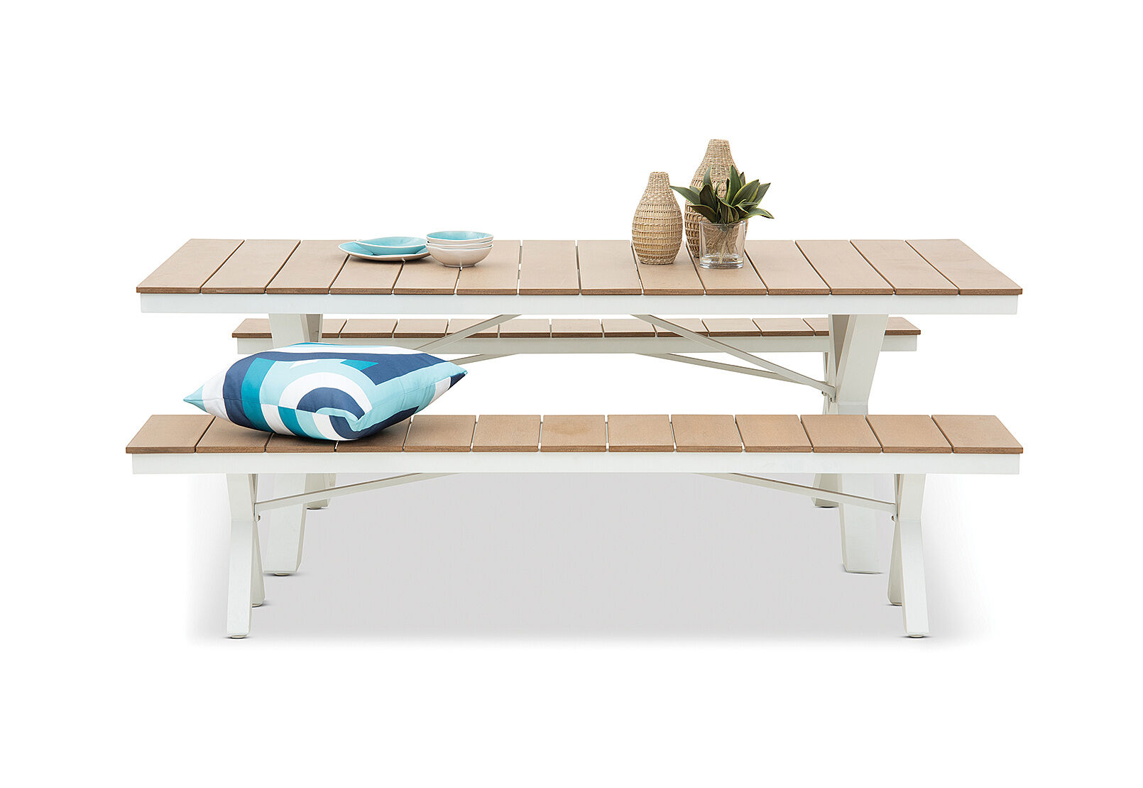 ELWOOD - 3 Piece Outdoor Bench Setting. ELWOOD