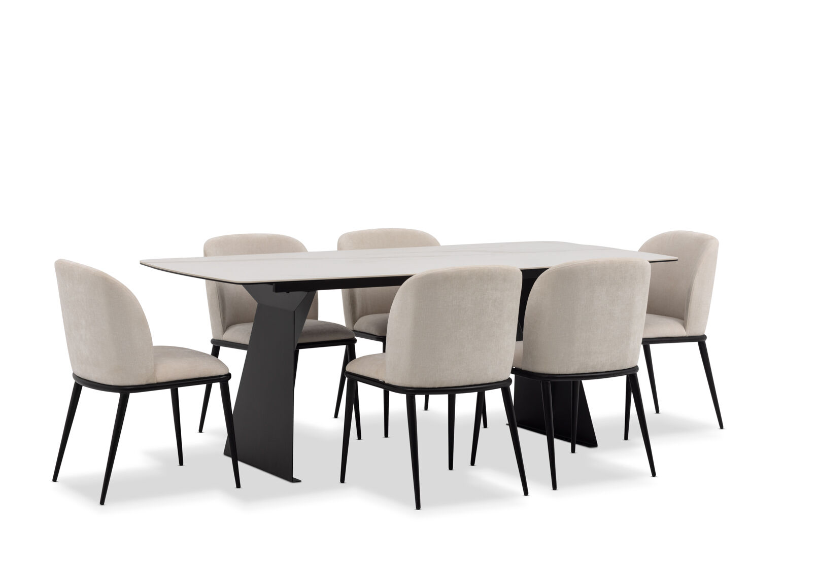 MACKINLEY - 7 Piece Dining Suite with Cedric Dining Chairs MACKINLEY