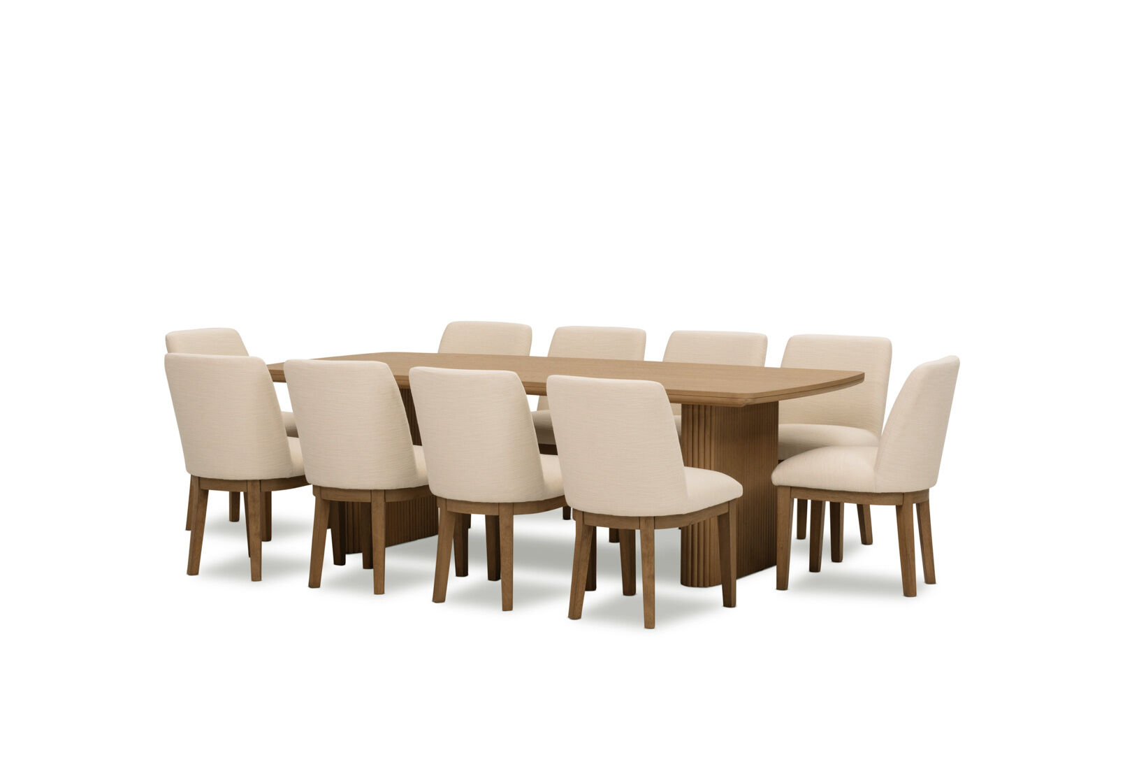 MIRAN - 11 Piece 2400 Dining Suite with Cora Dining Chairs. MIRAN