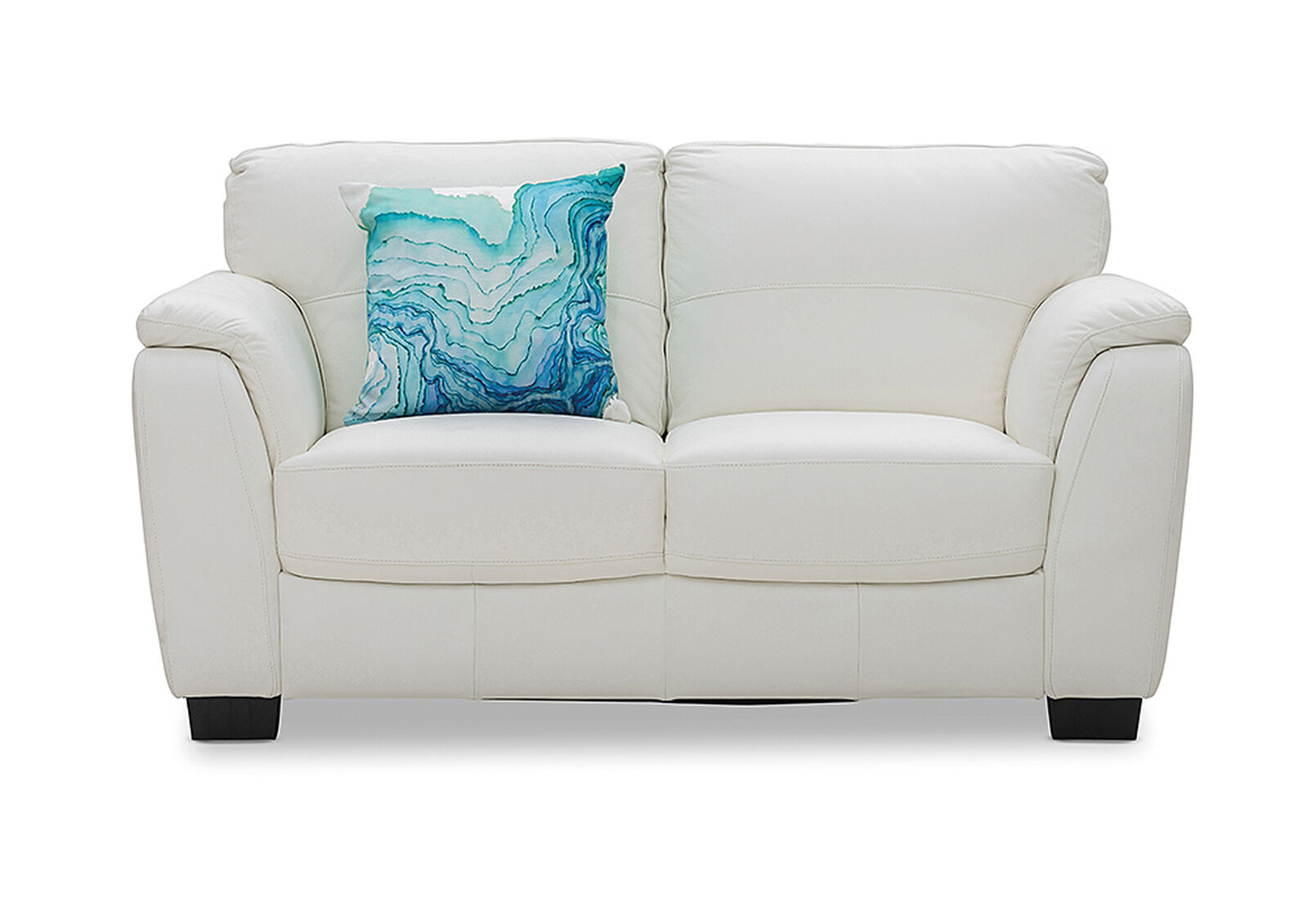 PURE WHITE MARISSA Leather 2 Seater Sofa