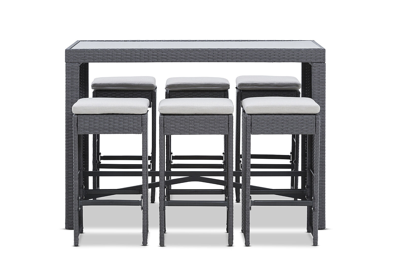 RIMINI - 7 Piece Outdoor Bar Setting RIMINI
