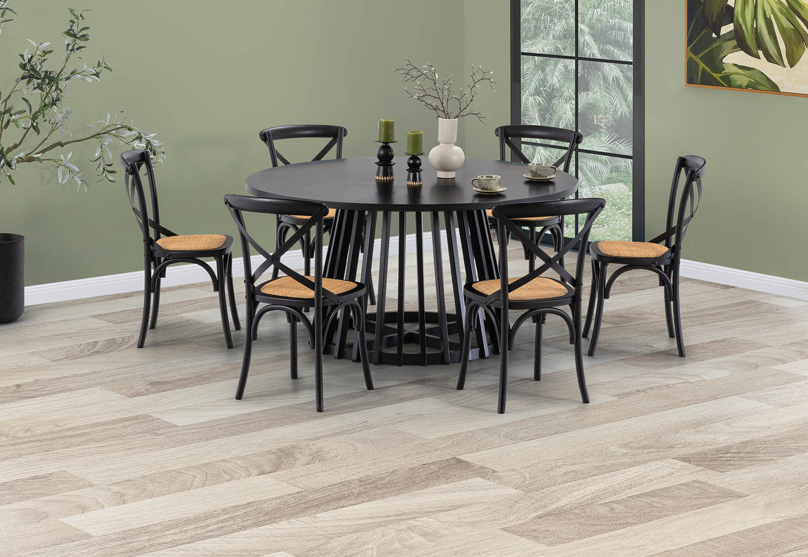 TORENTO - 7 Piece Dining Suite with Bordeaux Chairs. TORENTO