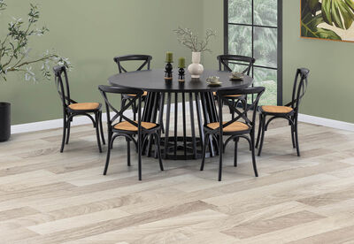 TORENTO - 7 Piece Dining Suite with Bordeaux Chairs.