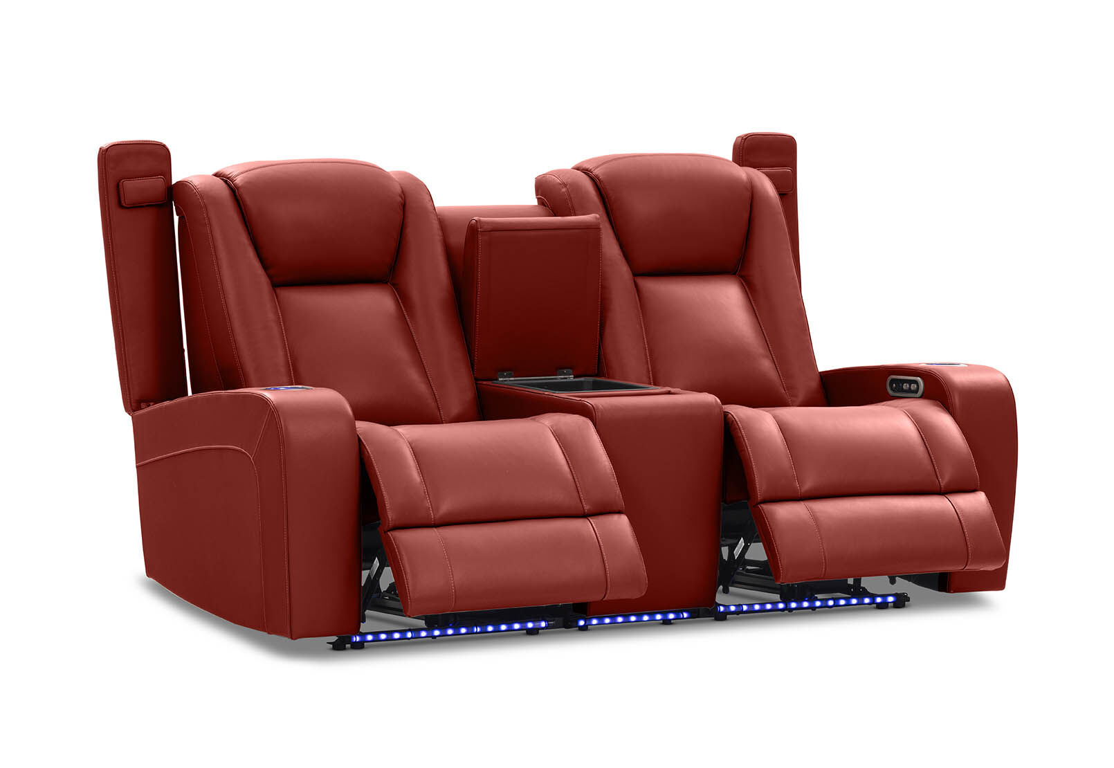SENTINAL MK2 LEATHER - 2 Seater with 2 Electric Recliners and Console SENTINAL MK2 LEATHER