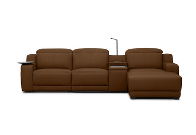 CASSIUS MK2 LEATHER - 3 Seater RHF Chaise