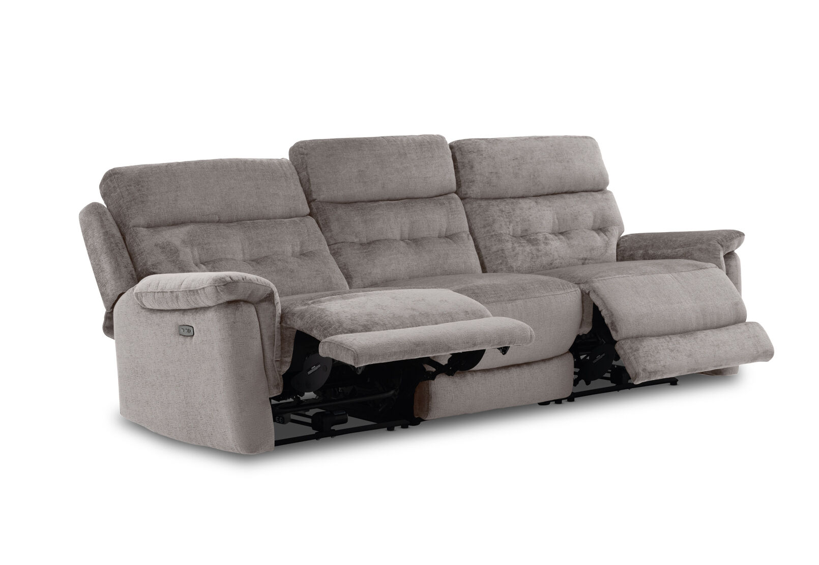 OBERTO FABRIC - 3 Seater with 2 inbuilt Electric Recliners OBERTO FABRIC