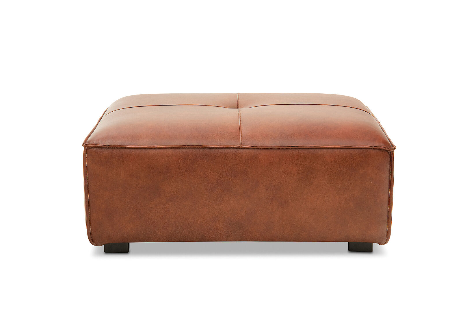 Brown Leather Ottoman Storage Benchtops Odditieszone