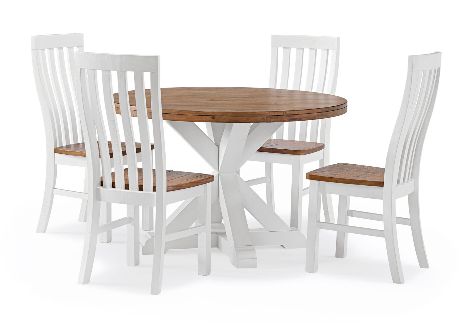 CHARLSBOURG - 5 Piece 1200 Round Dining Suite CHARLSBOURG