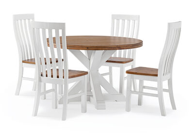 CHARLSBOURG - 5 Piece 1200 Round Dining Suite