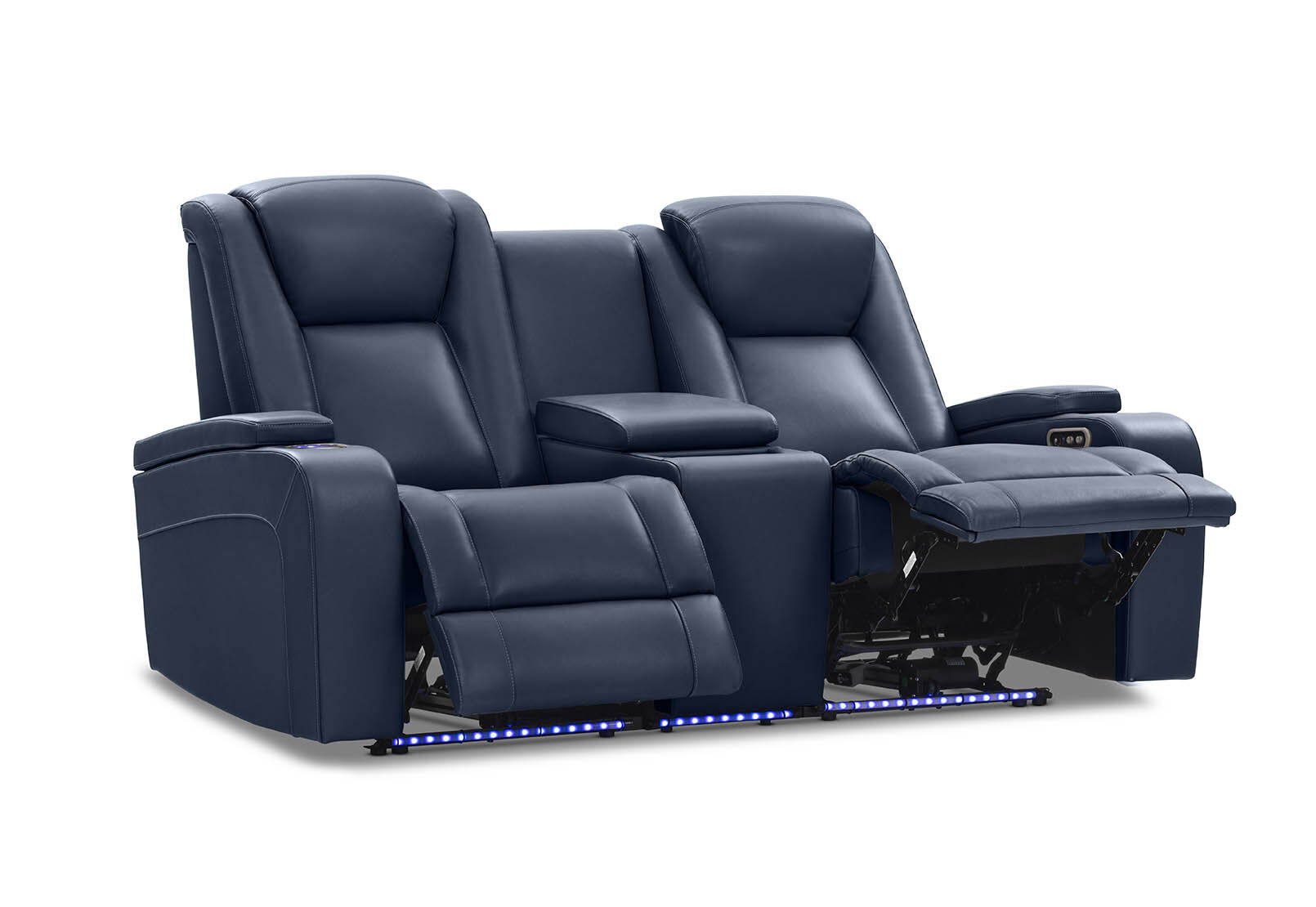 SENTINAL MK2 LEATHER - 2 Seater with 2 Electric Recliners and Console SENTINAL MK2 LEATHER