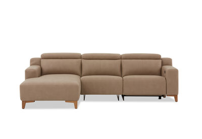 GAGE FABRIC - 3 Seater Sofa with Electric Recliner & LHF Chaise