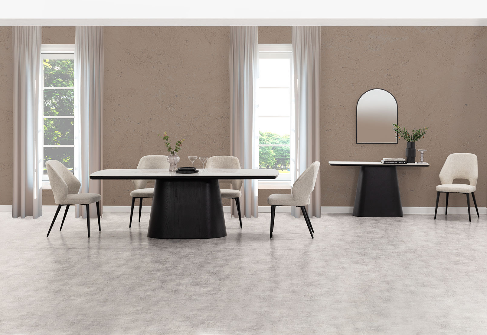 DORVAL - 7 Piece Dining Suite DORVAL