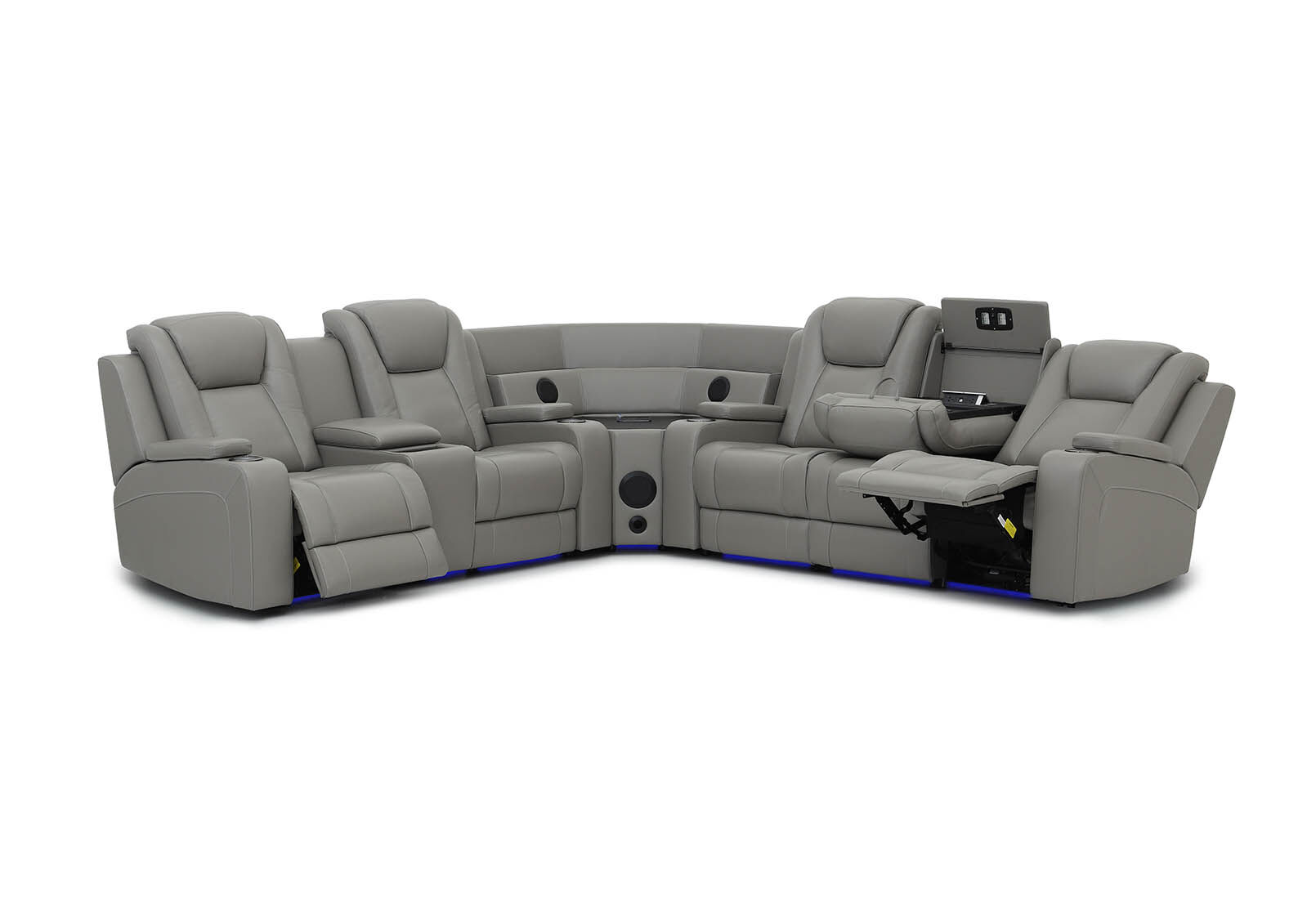 SENTINAL MK2 LEATHER - 5 Piece Corner with LHF Console SENTINAL MK2 LEATHER