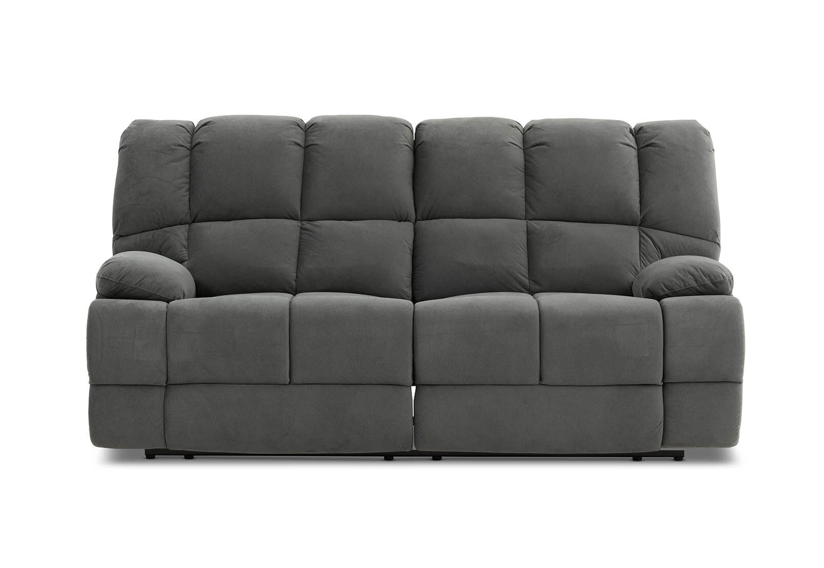 DARK GREY GLADIATOR Fabric 3 Seater Recliner Lounge