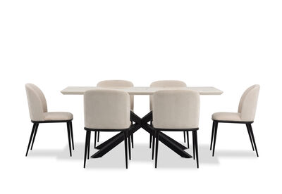 ARABELLA - 7 Piece Dining Suite with Cedric Dining Chairs