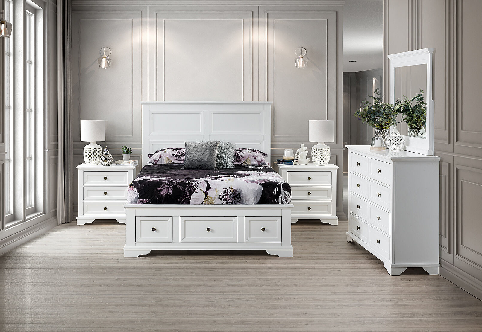 King size online bed suite