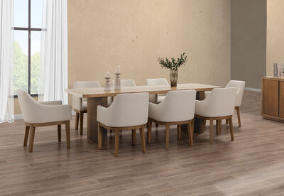 THORIN - 9 Piece Suite with Armondo Dining Chairs
