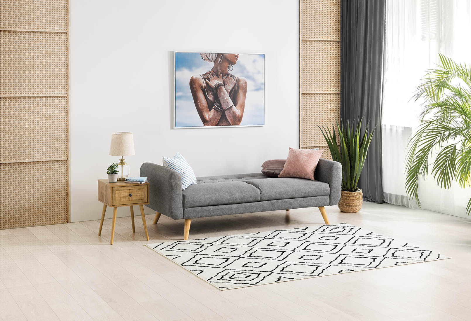 GREY WOOLWICH Grey Sofa Bed