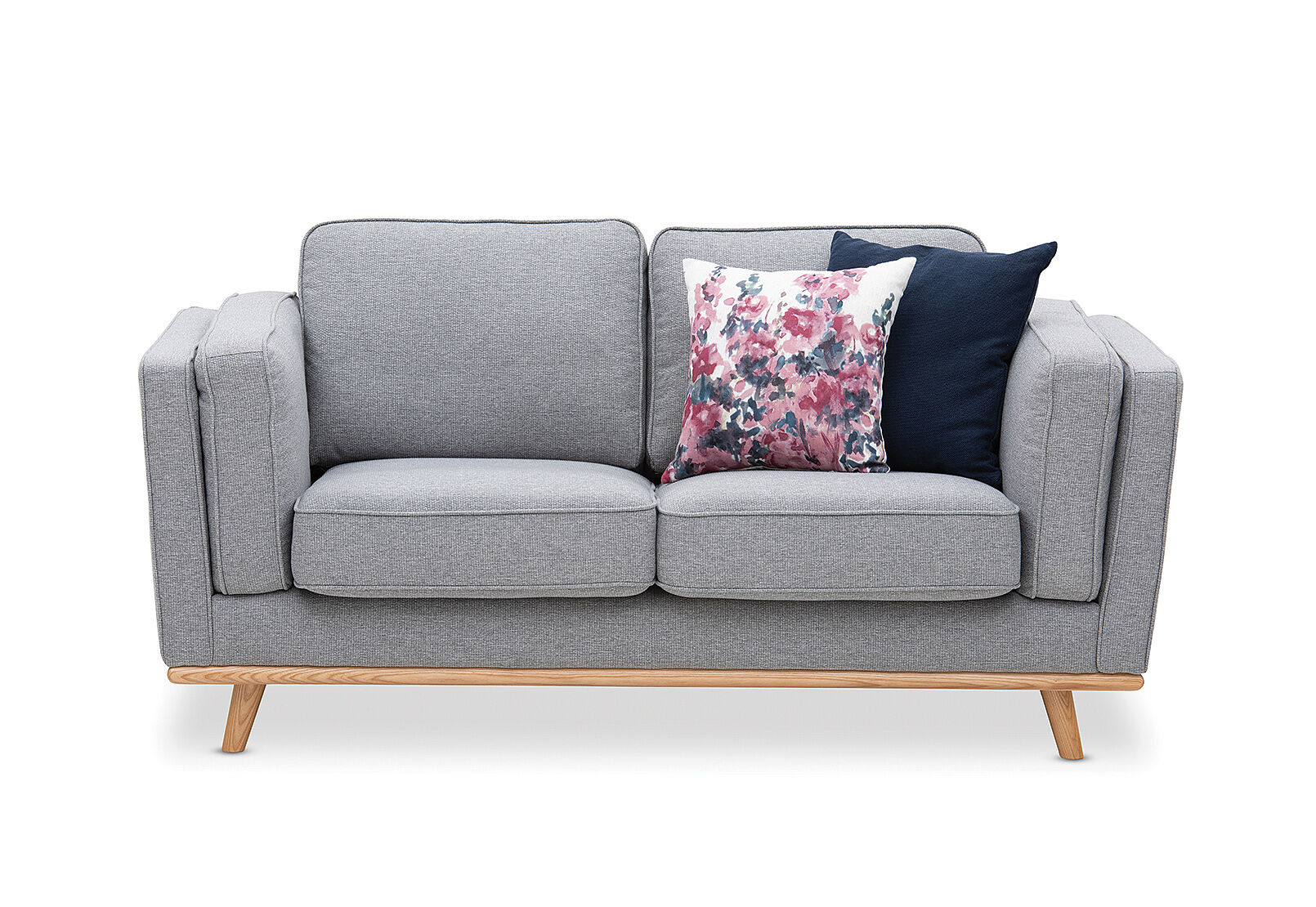 LIGHT GREY LORAS Fabric 2 Seater Sofa