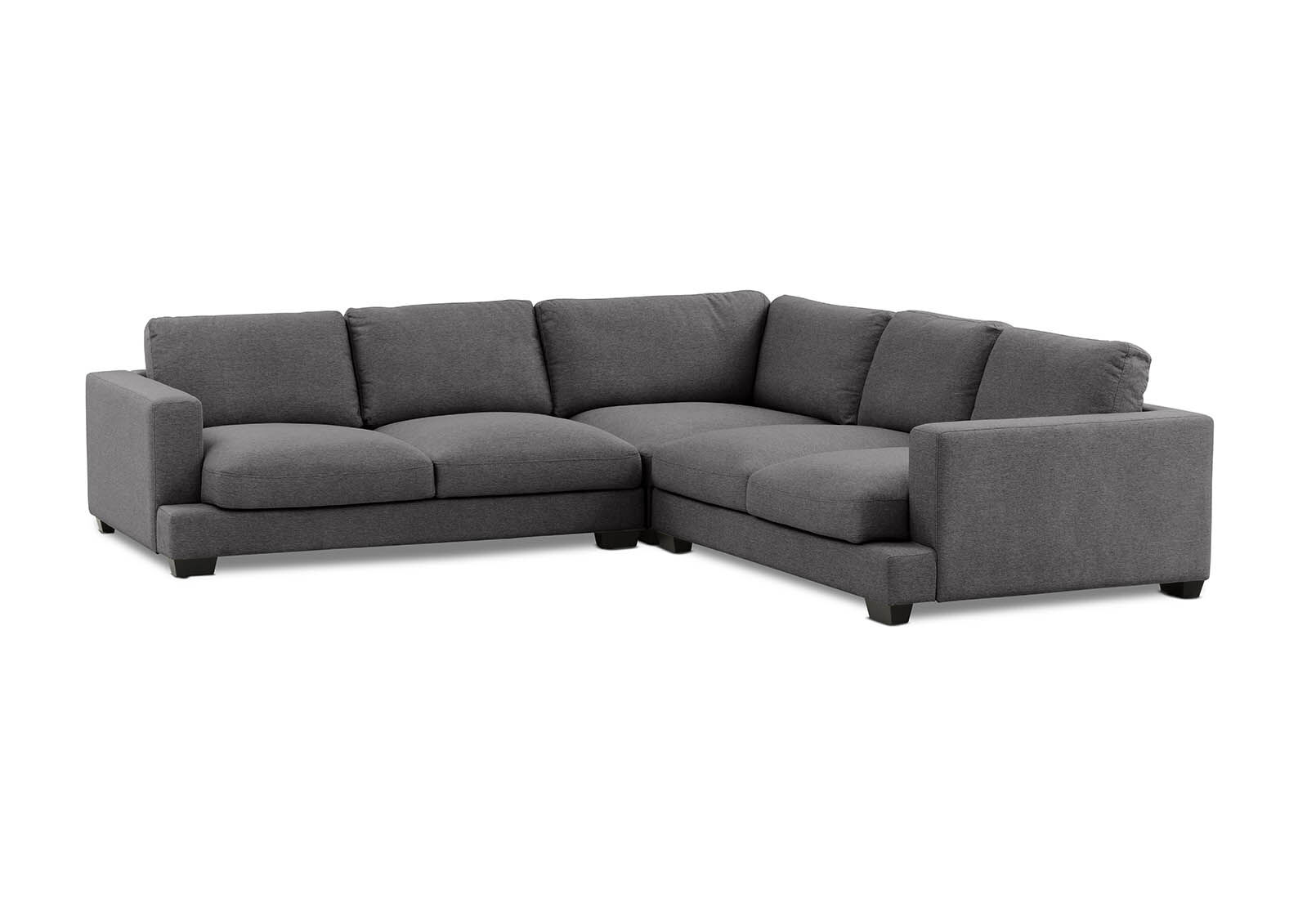 DARK GREY ZAHRA Fabric Corner Lounge
