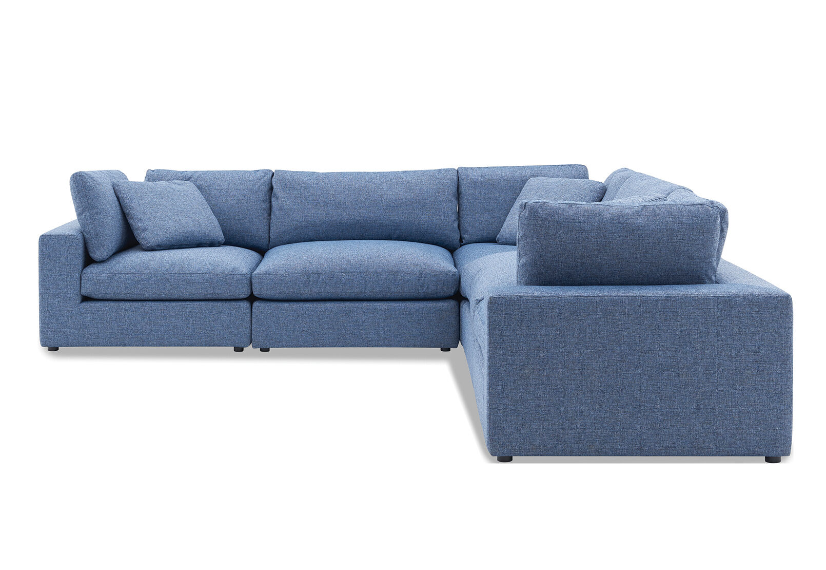Denim Sorenson 5 Piece Corner Lounge Setting Amart Furniture