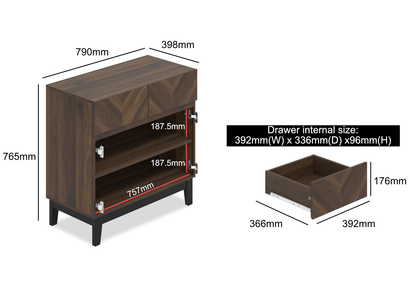 WOODARD - 2 Door Buffet WOODARD